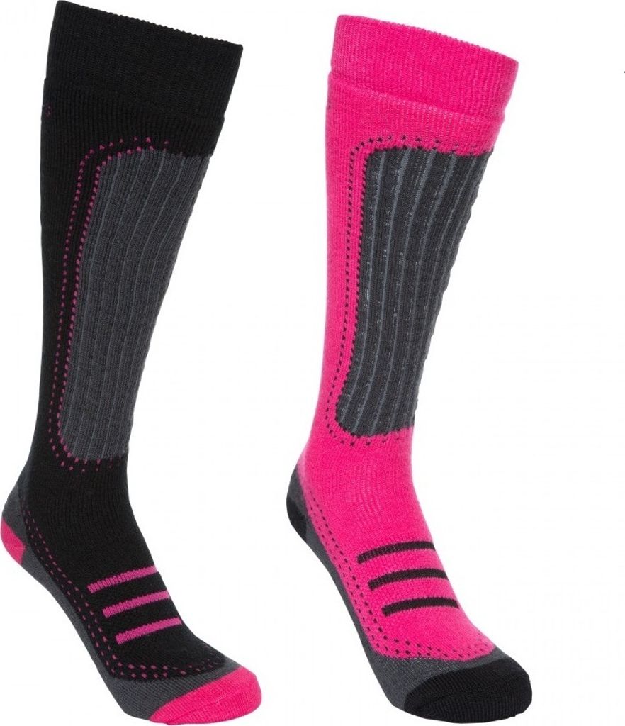 Trespass Damen Skisocken Janus II, 2er-Packung TP4530 (39/42 EU) (Cassis/Schwarz)