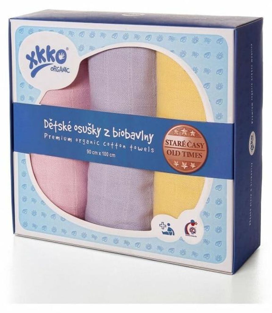 XKKO Organic Bavlnené osušky staré časy 90x100 pre Obrázok produktu 