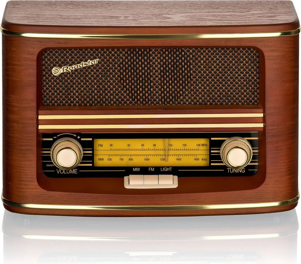 Radio Roadstar HRA 1500/N Vintage Analogique en Bois Marron Design Rétro