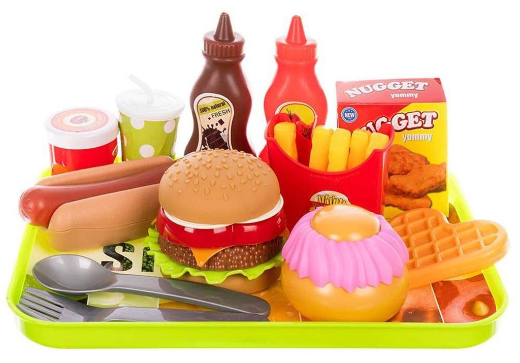 Plastik-Fastfood-Set für Kinder Produktbild 