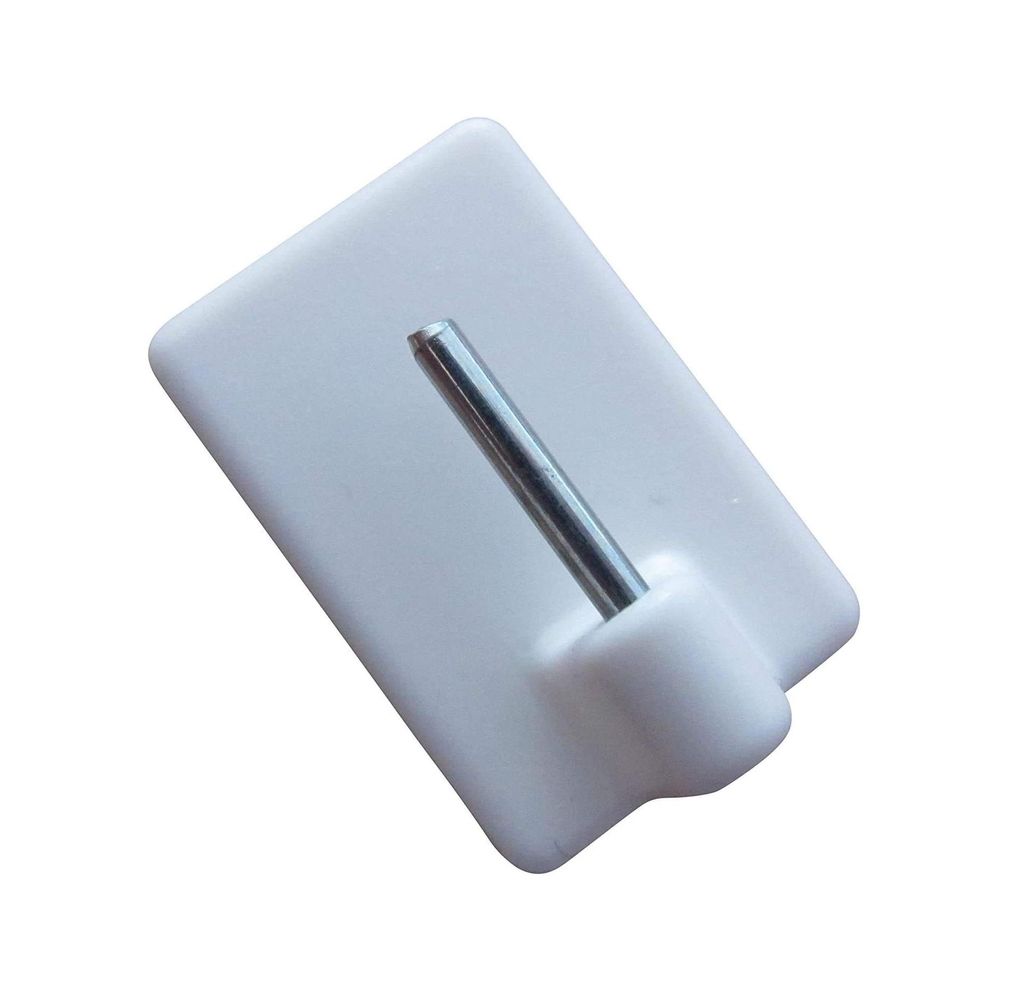 rewagi 4 Klebehaken Weiß – 28x19 mm – für Caféhaus- & Scheibengardinen