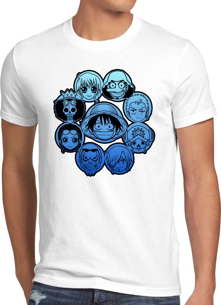 BaumwolleCloud Piratenbande Herren T-Shirt Ruffy Zorro nami Sanji lysop