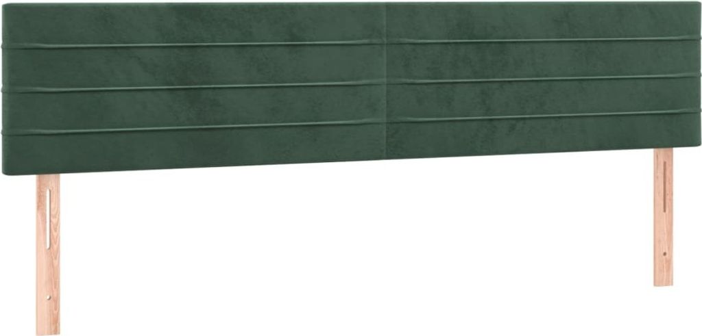 Kopfteile 2 Stk. Dunkelgrün 80x5x78/88 cm Samt