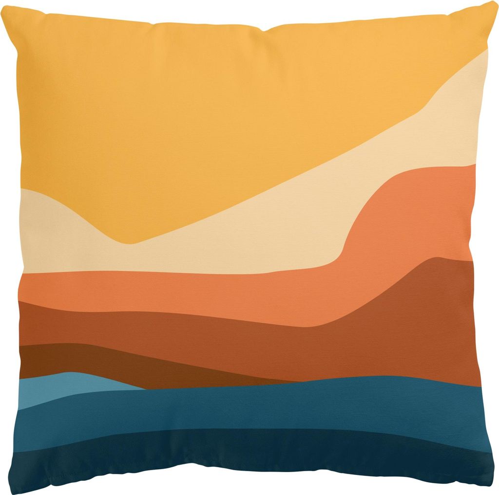 Dekokissen originell drinnen / Indoor Zierkissen Canvas waschbar Design bunt Sofakissen mit Füllung