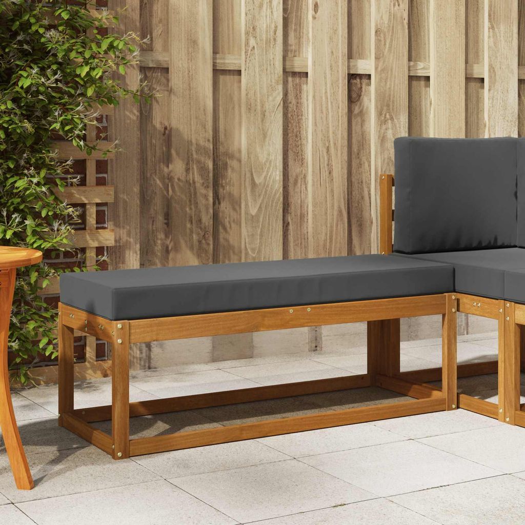 "Neues Produkt" Outdoor Hockerbank Natur und Anthrazit 115x43x45 cm - Gartenstühle V3448