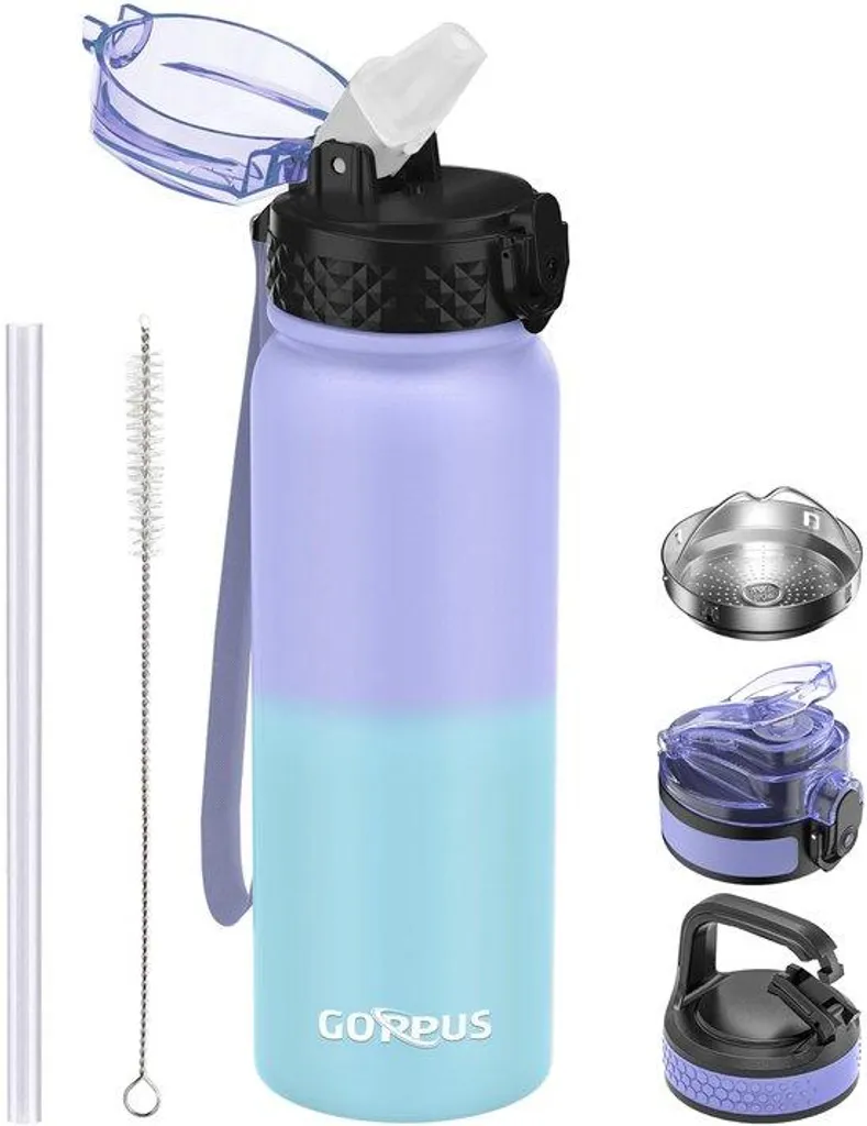 Fini les fuites avec cette bouteille d'eau inox 600 ml gourde de sport