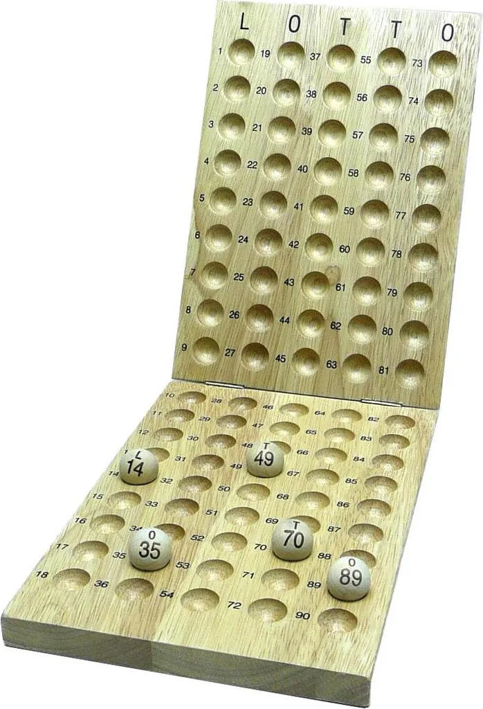 Planche de loto 90 boules en bois massif avec numérotation lisible