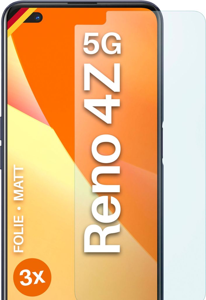 moex® 3x Schutzfolie kompatibel mit Oppo Reno4 Z 5G - Produktbild 