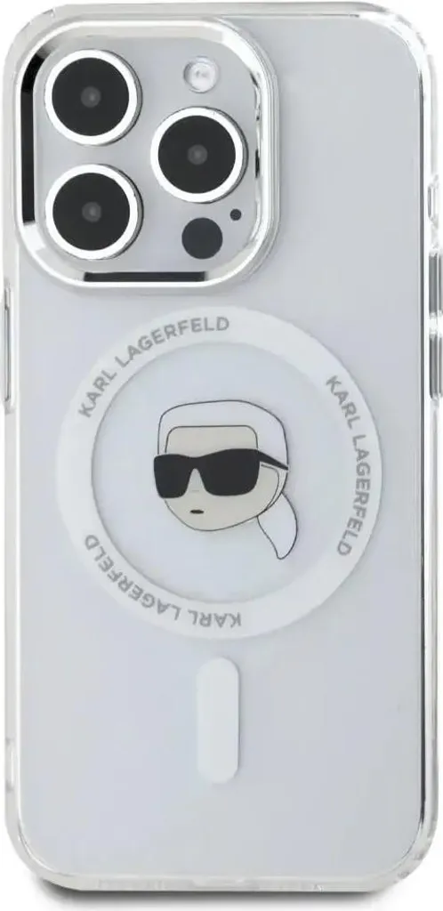 Cover iPhone 15 Pro Max Karl Lagerfeld Bianca MagSafe - Protezione Iconica - 3
