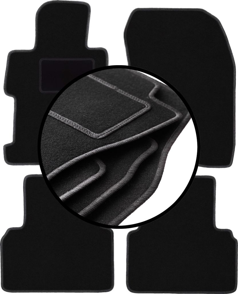 Kompletter Satz Veloursmatten für: Honda Civic VIII 4D Limousine (2006-2011)