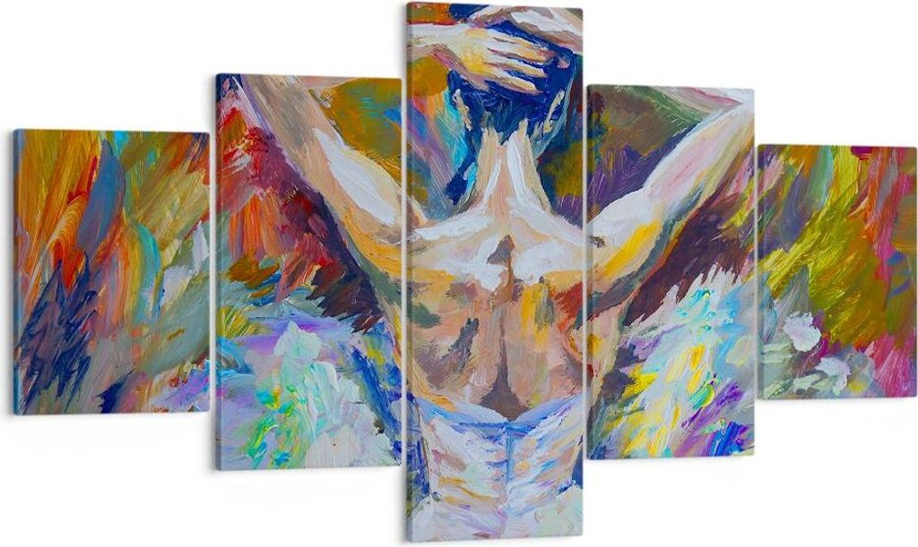 Bild auf Leinwand - Leinwandbild - Balletttänzer tanzen - 125x70cm - Wand Bild - Wanddeko - Leinwanddruck - Bilder - Kunstdruck - Wanddekoration -...