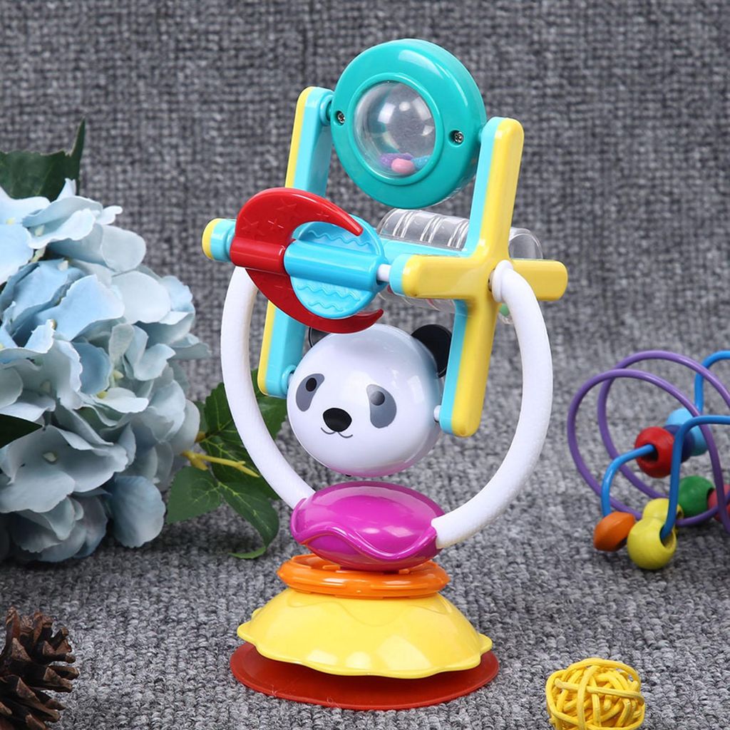 Rotierende bunte Babyrassel, Esstisch, Kinderwagen, Säuglingssauger, Handglocke, Spielzeug für Kleinkinder