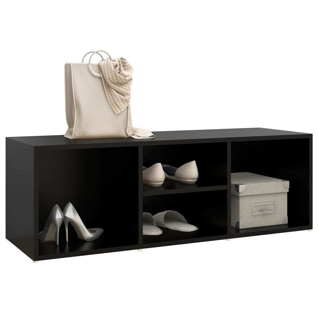 "2026 Aktion"Schuhbank - Sitzbank Skandinavisch - Schuhkommode - Schwarz 105x35x35 cm Holzwerkstoff DEMöbel 1279682
