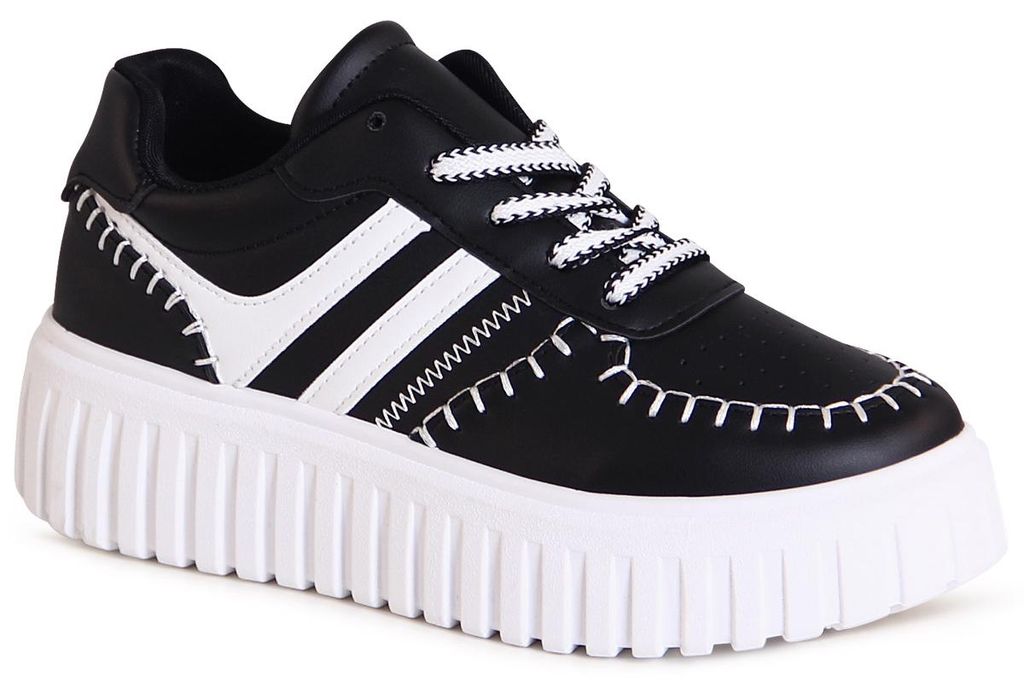 topschuhe24 3133 Damen Plateau Sneaker Skater Turnschuhe , Produktbild 