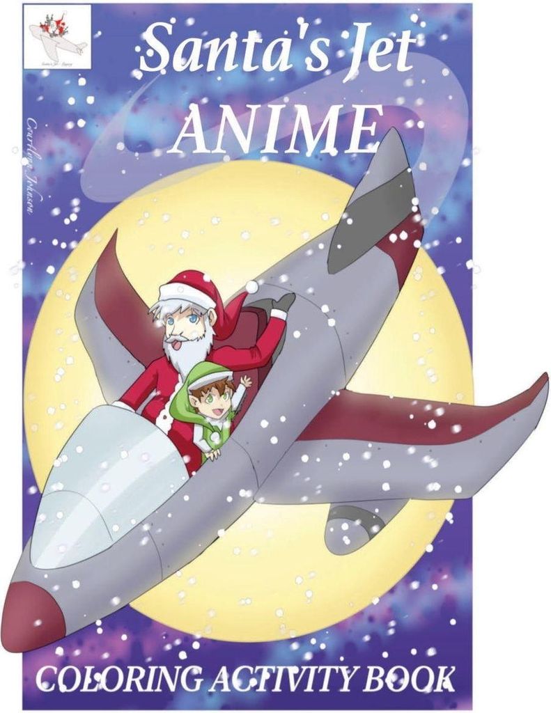 Coloring Activity Book for Santa's Jet Anime