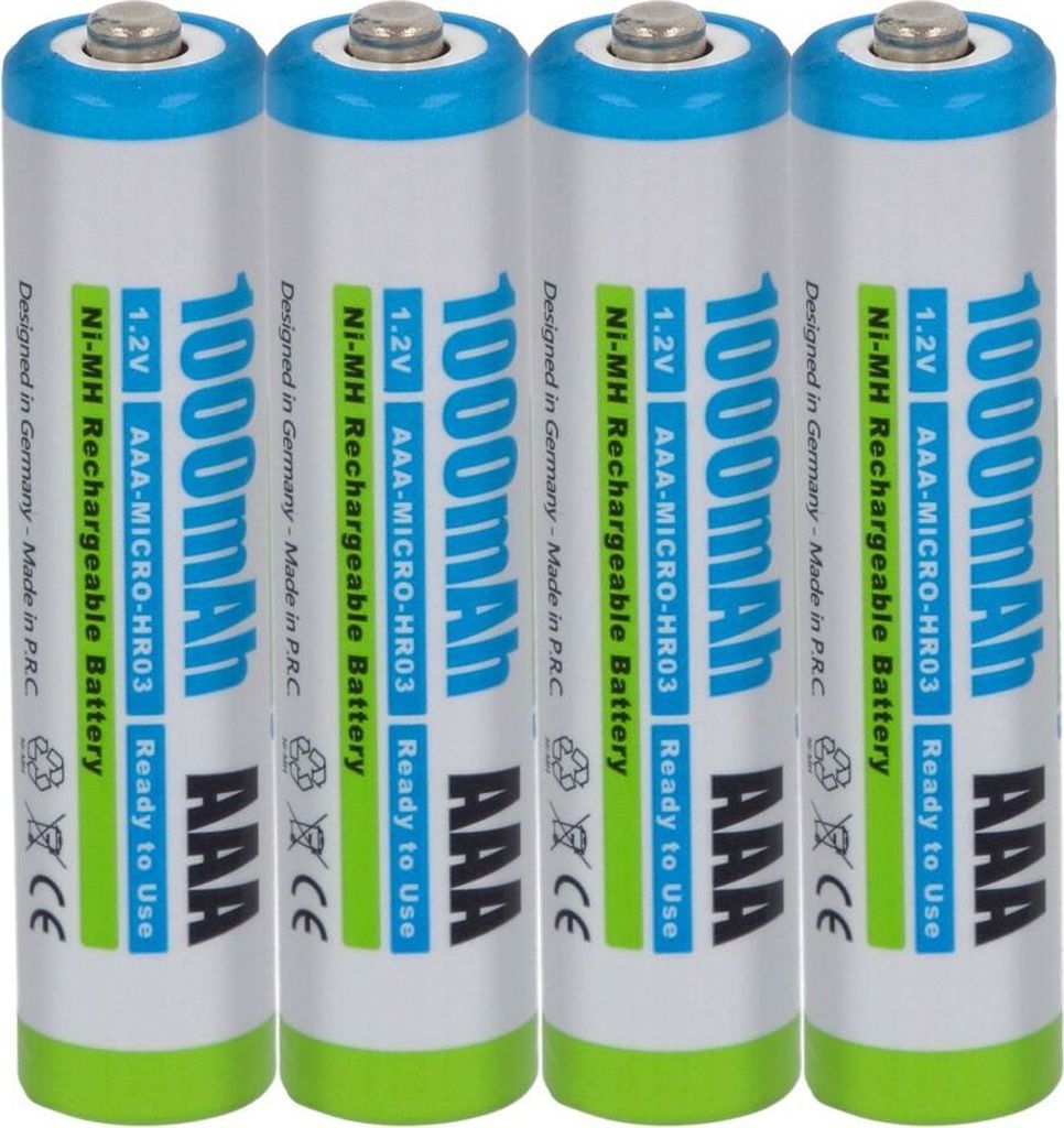 4 x Akku kompatibel mit Siemens Gigaset AAA - Ni-Mh 1000mAh Produktbild 1