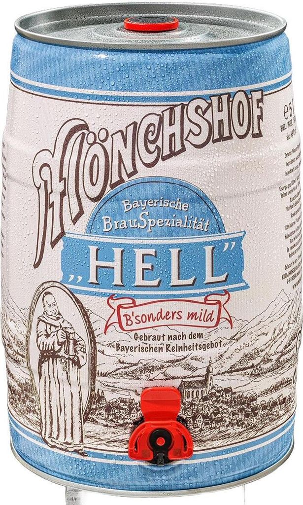 Kulmbacher Mönchshof Bayerisch Hell 4,9% Vol. 5L Partyfass