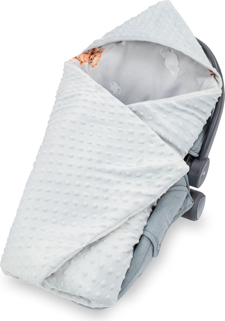 Einschlagdecke Babyschale Baby Decke 90x90 cm - Fußsack Blanket für Kinderwagen und Autositz Ganzjahres für Neugeborenen und Kleinkinder Einschl...