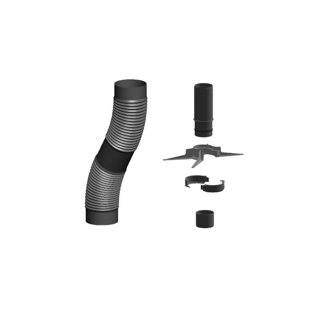 ATEC | Abgasrohr flexibel + Montageset | DN80 | 10 Meter