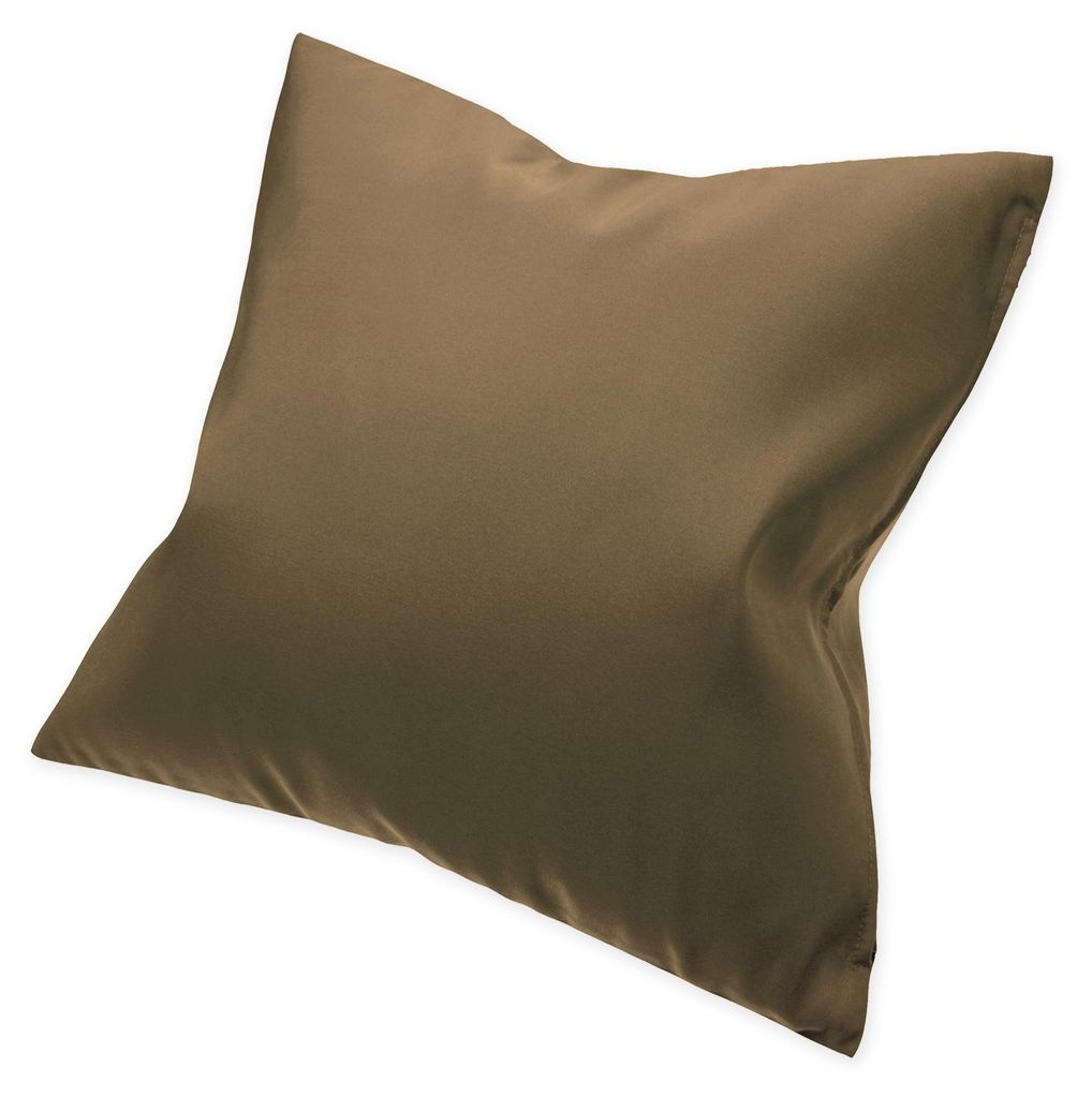 Kissenhülle stronge Kissenbezug fester strapazierfähiger Stoff 50x50 cm uni taupe braun