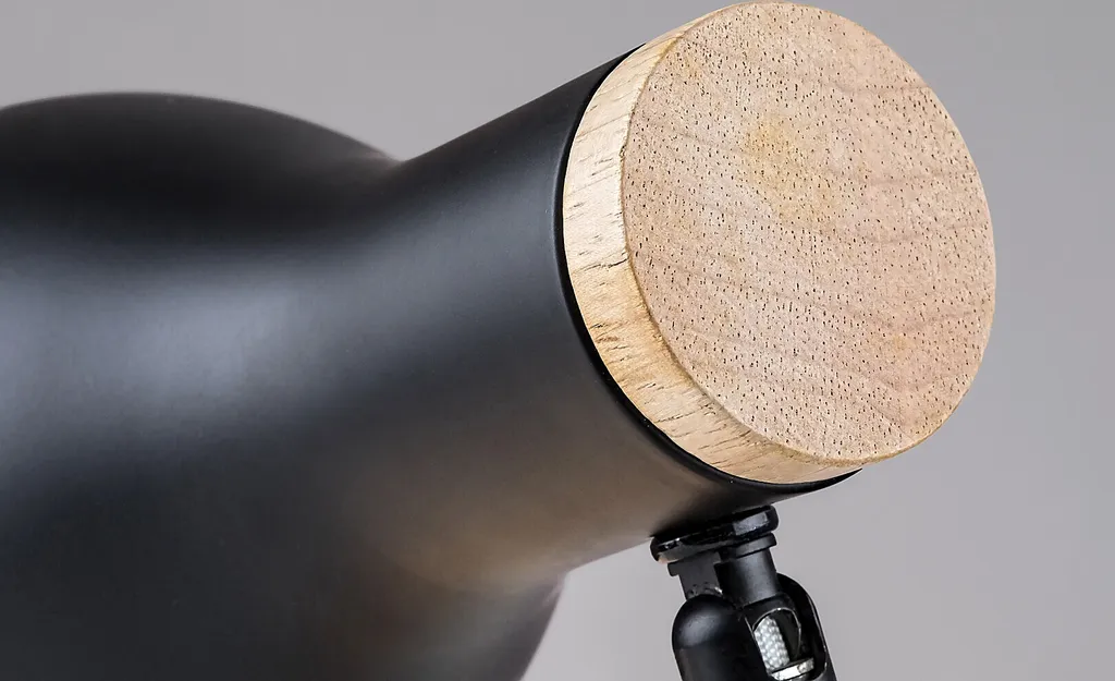 Lampe de bureau stable et anti-reflet E14 Rabalux Ferb socle bois noir