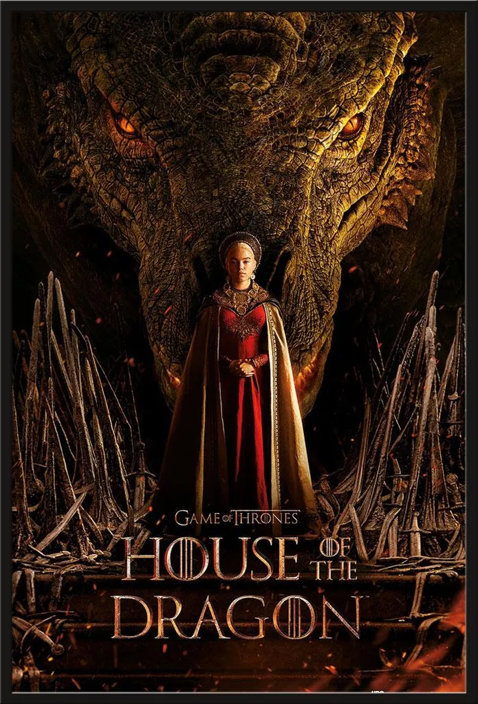 Affiche House of the Dragon avec Cadre Shinsuke Anti-Reflet et Incassable