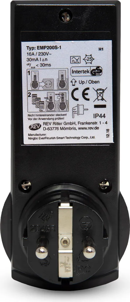 Adaptateur de protection différentiel intermédiaire RCD 30mA portable - 10