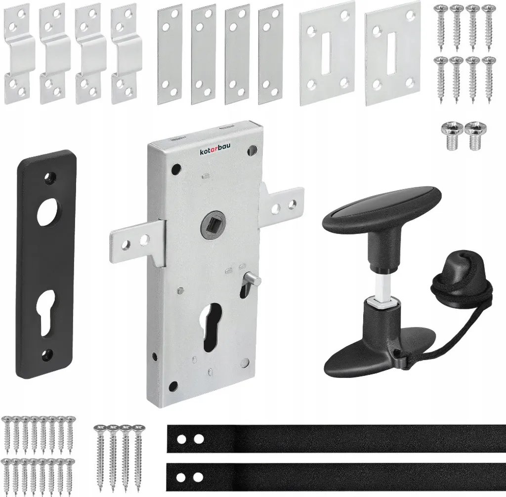 Verrou de garage en applique ZSY0112 en acier galvanisé pour porte d'accès