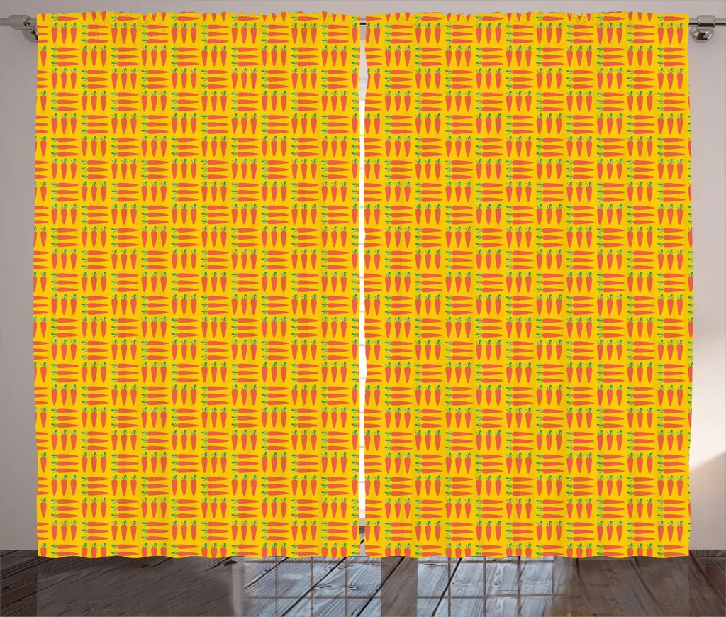 Rideau de Salon 280x225 cm Carottes : Habillage Largeur XL Facile