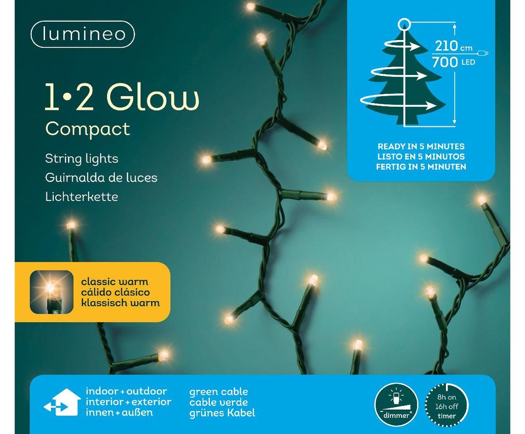 Kaemingk Lumineo Lichterkette Compact 1-2-glow 700 LED Produktbild 