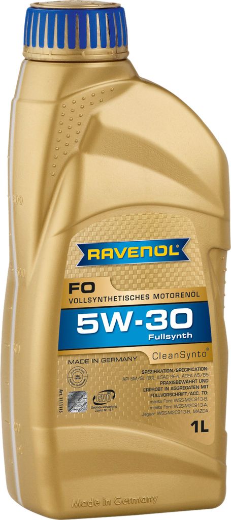 Ravenol FO SAE 5W 30 Synthetisches Leichtlauf Motorenöl PKW 1L