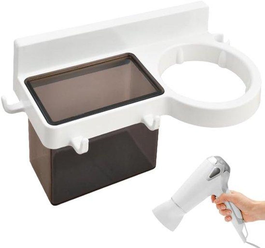 Föhnhalter für Badewandhalter - Föhn anhängen für föhn - Wandhalter - für Badewand - Badezimmeraccessoire - ideal für die meisten Badewandh...