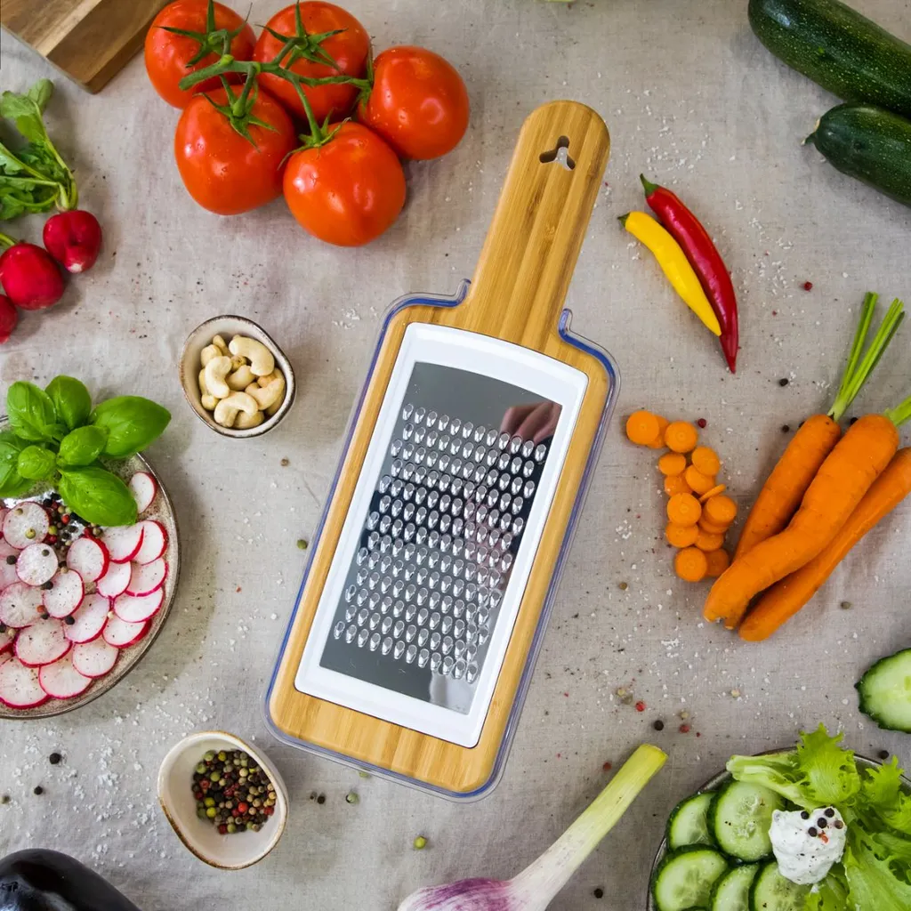 Mandolina Just Vegan Bamboo Veggi Dicer: Design e Precisione in Cucina - 4