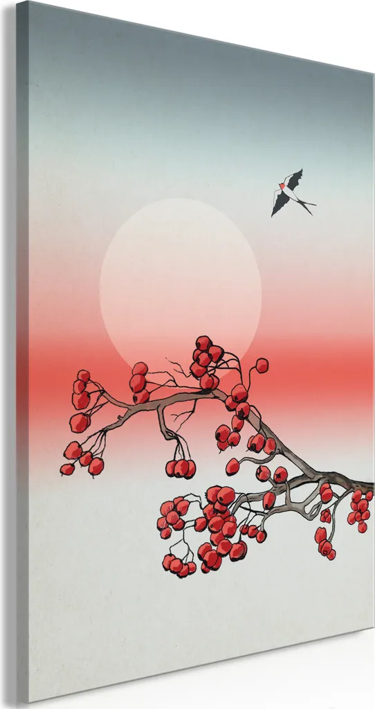 Quadro Fiori Rosa d'inverno 40x60 cm - Stampa TNT Pronto da Appendere