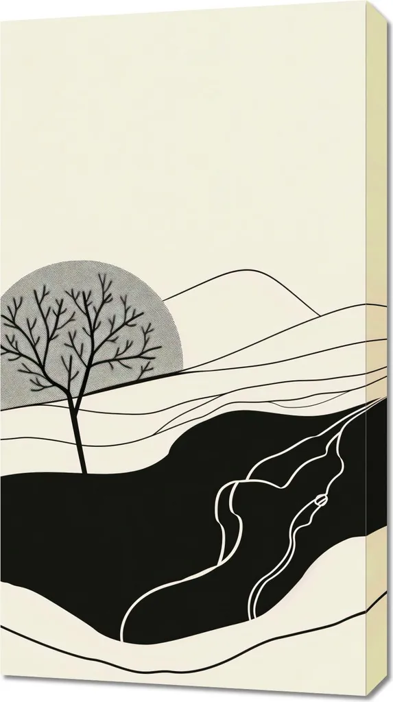 Offerta Quadro Luna Ondulata 50x90cm - Arredo Parete Effetto Wow