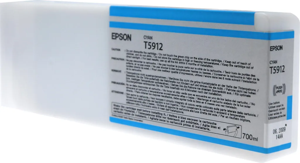 Cartouche d'encre Cyan Epson T591 700ml pour Impression Grand Format