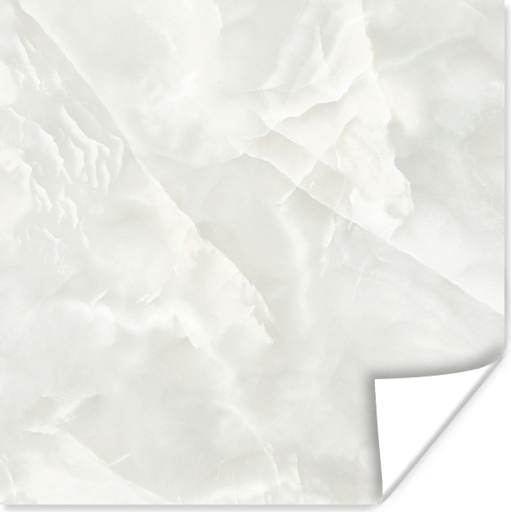 MuchoWow® Poster Marmor - Grob - Weiß 75x75 cm - Wand Produktbild 
