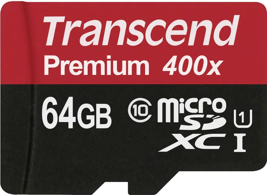 Transcend microSDXC 64GB Classe 10 UHS-I 400x + adattatore SD