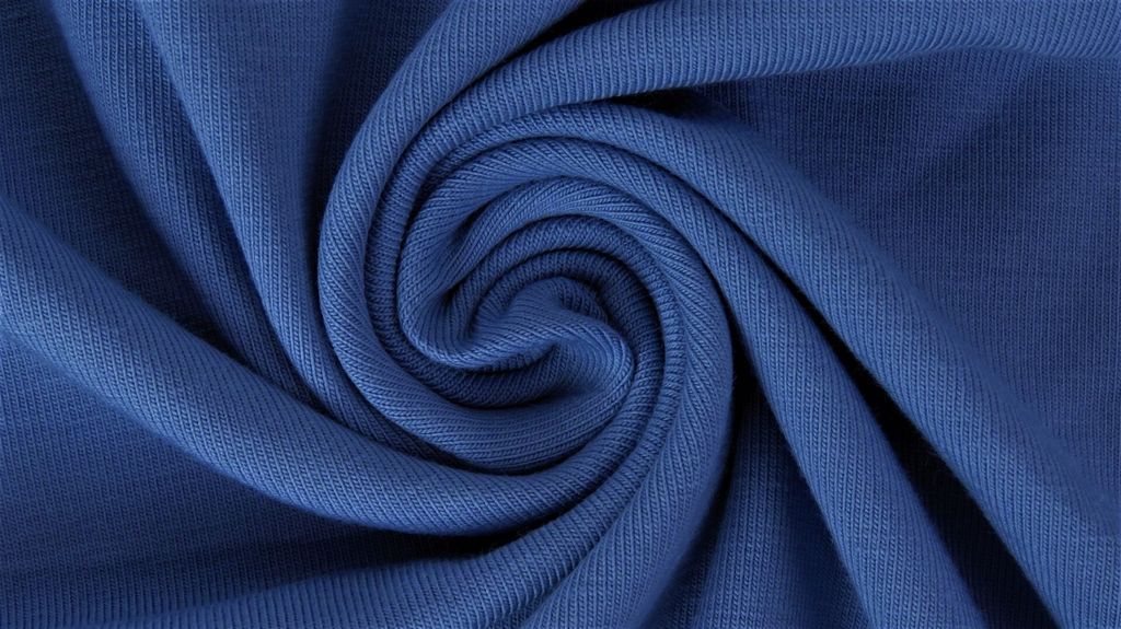 Jersey Yara Jeans Uni 220 g/m², ca. 0,5 m lang, ca. 1,5 m breit, Stoffe Meterware, Baumwolljersey