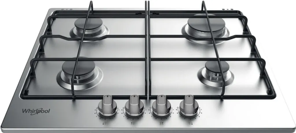 Plaque Gaz 4 Zones Whirlpool TKRL 650 IX Inox Intégré 58cm Design