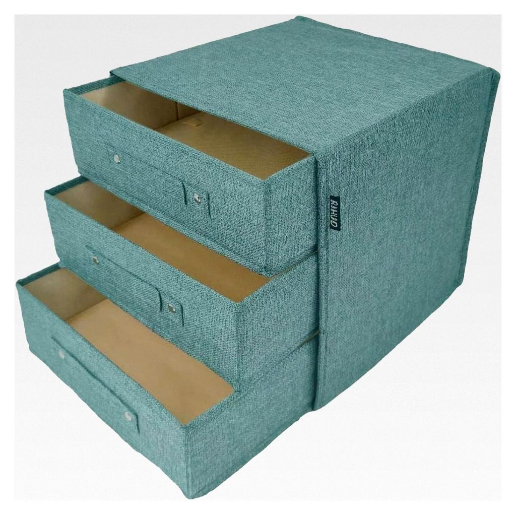 Faltbare Stoff Aufbewahrungsbox mit Deckel für Schubladen und Kleiderschränke zur Organisation von Unterwäsche, Socken, BHs und Krawatten (3 * 3)