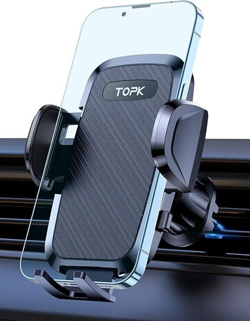 Handyhalter Auto, mit verbessertem Hakenclip und 360° Rotation – Universeller Lüftungs-Handyhalter für iPhone und Android-Smartphones.