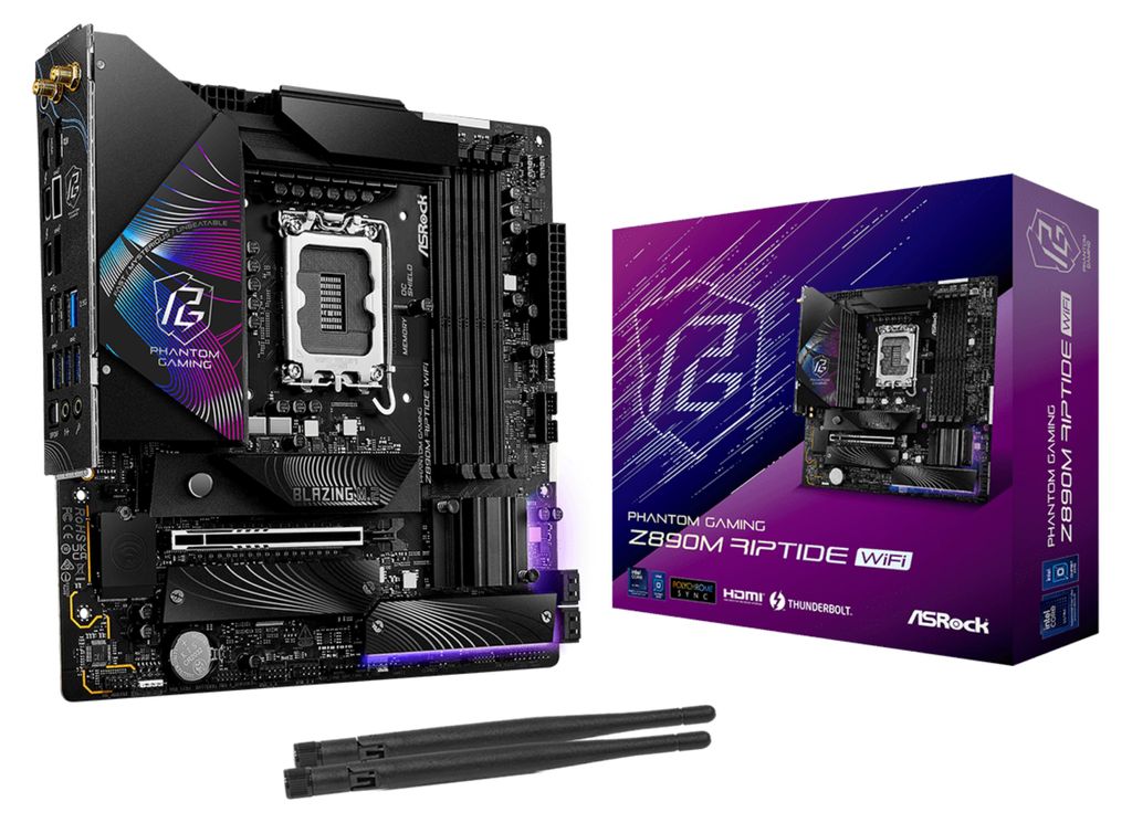 Asrock Phantom Gaming Z890M Riptide WiFi, Intel, LGA 1851 Produktbild 