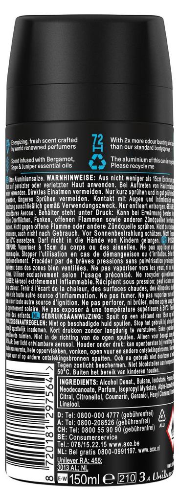 Axe Deospray – Kenobi Aqua Bergamot 150 ml Produktbild 