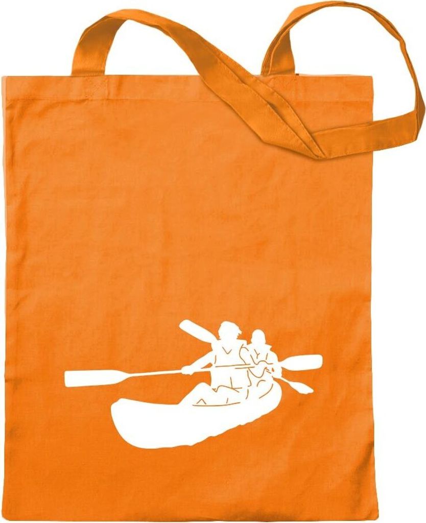 Kiwistar - Baumwolltasche - mandarin - Kajak - Kanus - Doppelpaddel - Tragetasche Stoffbeutel Umhängetasche Langer Henkel