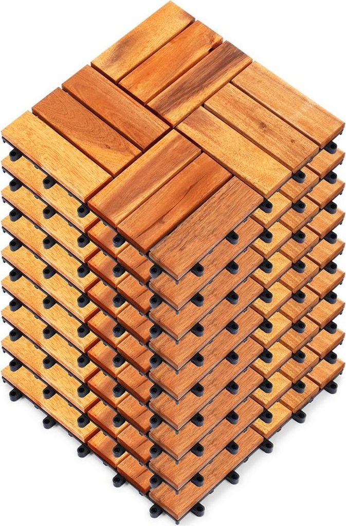 Drevené terasové dlaždice 30x30 cm 9 ks. Obrázok produktu 