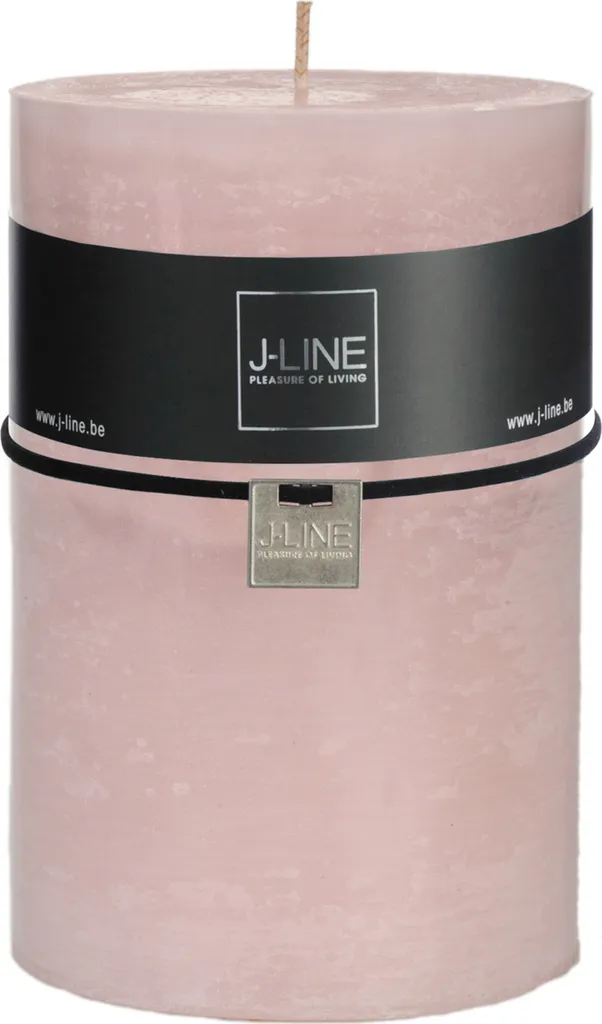 Bougie Cylindrique Rose Poudré J-Line XL - Ne Coule Pas - Pack de 6
