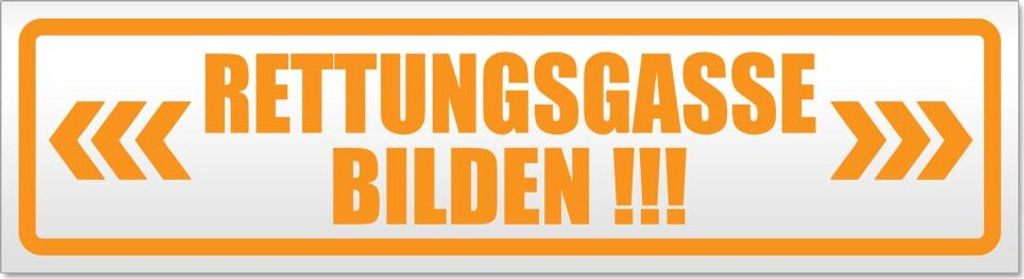 Rettungsgasse bilden Magnetschild Schild magnetisch