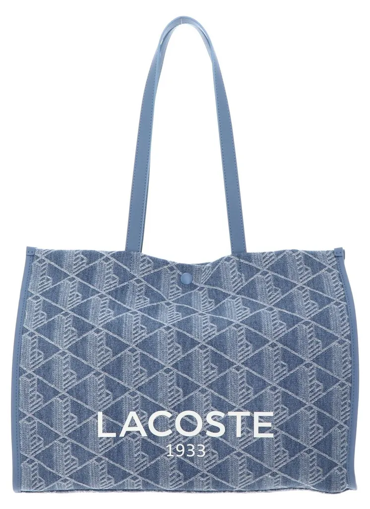 Sac Heritage Jacquard Lacoste Bleu Clair avec Finitions Haut de Gamme