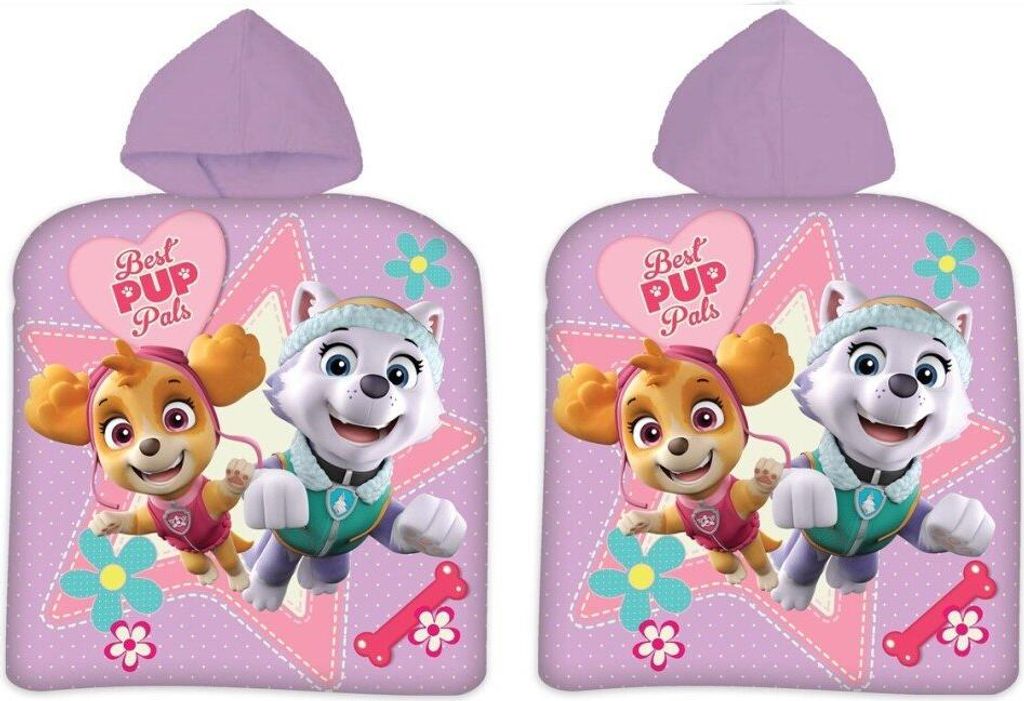 PAW Patrol Poncho Badetuch für Kinder 55x110cm Polyester